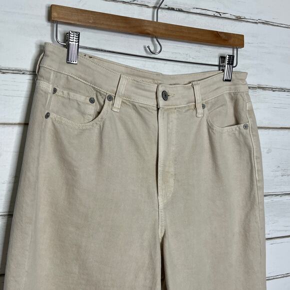 American Eagle Mom Straight Leg Jean Tan Denim Size 10 - Picture 4 of 12